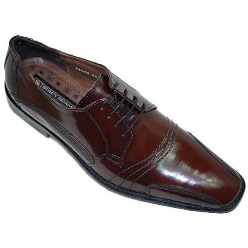 Stacy Adams "Paramount" Wine Genuine Cordovan Leather Shoes
